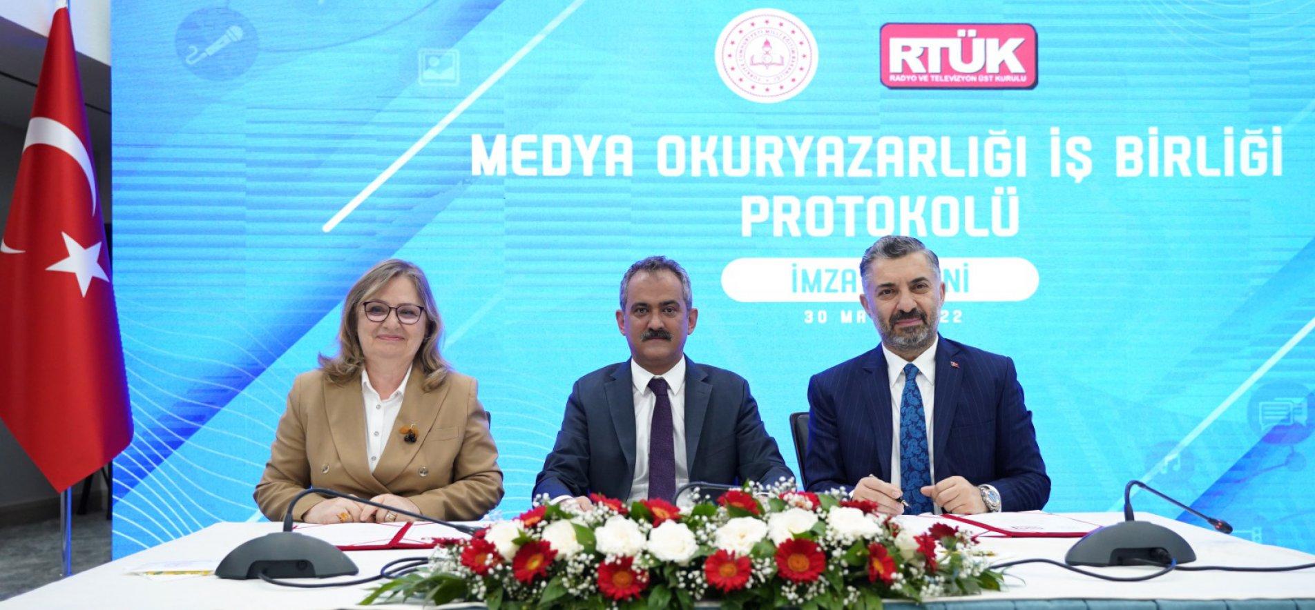 MINISTRY OF NATIONAL EDUCATION SIGNS MEDIA LITERACY COOPERATION PROTOCOL WITH RTÜK