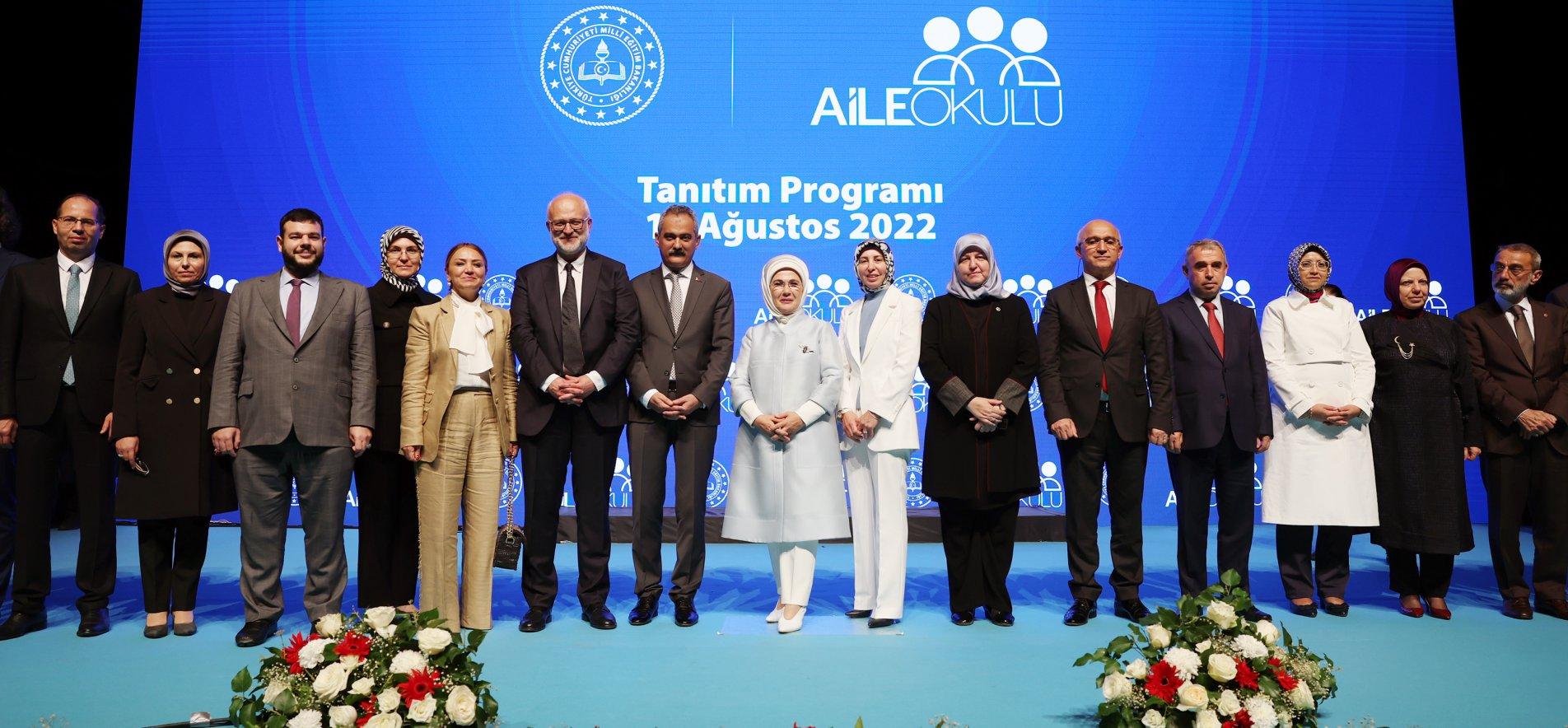 FAMILY SCHOOL PROJECT INTRODUCED TO THE PUBLIC WITH A CEREMONY PARTICIPATED BY EMİNE ERDOĞAN AND MINISTER ÖZER