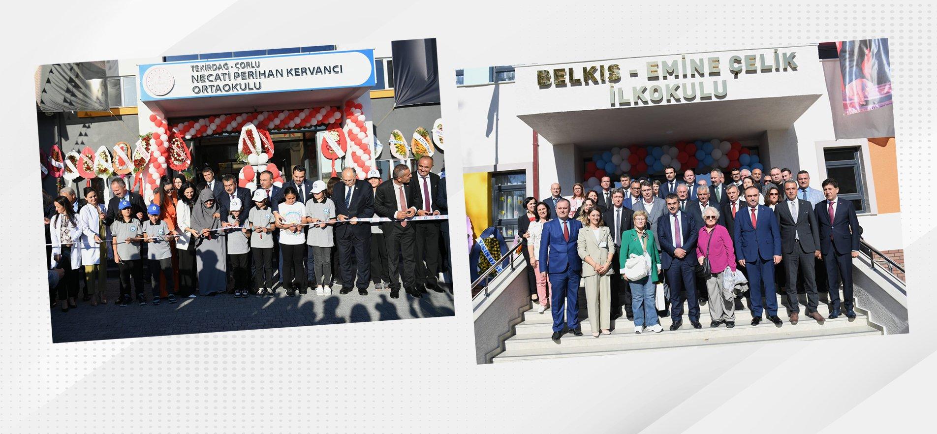 MINISTER TEKİN ATTENDS THE OPENING CEREMONY OF SCHOOLS BUILT BY PHILANTHROPISTS IN TEKİRDAĞ